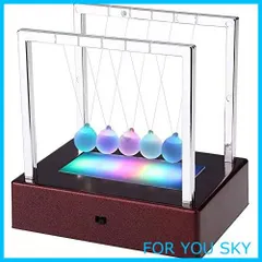【人気商品】ニュートンのゆりかご バランスボール 振り子ボール LEDライト 七つ色変更 プレゼント クレードル ストレス減らす 実験キット 卓上 フレーム インテリア オフィス 部屋飾り物