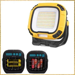 ☆彡送料無料でお届け☆彡Color:イエロー_Style:電池タイプ 災害に強い 小型 爆光LEDライト 電池タイプ 夜間 車整備 工事現場 倉庫照明 作業 集魚灯 30w 超高輝度 4000LM 多段階調光 SOS点滅 マグネット フック付き 防災 地震 緊