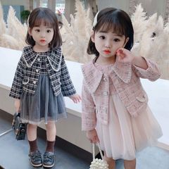 子供 ワンピース セットアップ フォーマル スーツ 入学式 入園式 ワンピース 女の子 3歳  5歳 7歳 保育園 子供 ジャケット きれいめ 長袖 子ども 子供服 キッズ おしゃれ シンプル 結婚式 bijia01