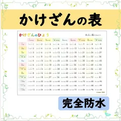 【かけざんの表】九九をラクラク暗記◎自然と身につく掛け算の表！お風呂ポスターにも使えます！のサムネイル