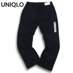 【新品 未使用】 UNIQLO ユニクロ 通年 ストレッチ★ スリム フィット チノ パンツ Sz.79cm メンズ 紺 ネイビー