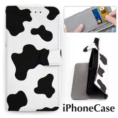 ぶち柄 手帳型 アイフォン ケース レザー 牛柄 斑模様 １３ １２ カバー ブラック ホワイト iphone 13 13pro mini 12 pro promax 12 mini 11 1横置き可能 革 黒 白 うしがら レディース  【送料無料】