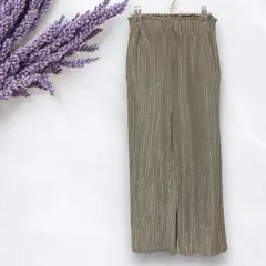 【s0075】earth／プリーツワイドパンツ ウエストゴム  ベロア キレイめ カジュアル