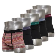 ポールスミス ボクサーパンツ 5枚セット 前閉じ 5枚組 Paul Smith Men's Trunk 5pack Black Cotton/Elastane S/M/Lサイズ M1A 914 M5PK2 79