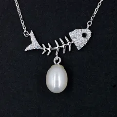 SV925　おさかなさん　淡水パールネックレス