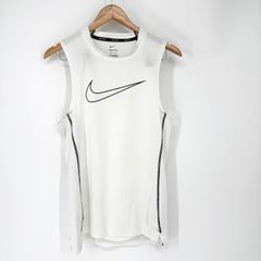 NIKE PRO DRI-FIT タンクトップ  M ホワイト メンズ ナイキ プロ ドライフィット 古着 スポーツ トレーニングウェア ランニングウェア