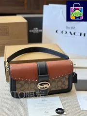 【今日特価】Coach Georgie Messenger Bag - コーチ ジョージー メッセンジャーバッグ～カラーブロック × リベットデザイン、3way 使い方が魅力的～送料無料-WTO輸入2