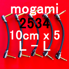 mogami 2534 新品端物使用 特別価格提供品 パッチ ケーブル  LL 0.1m x 5本 set