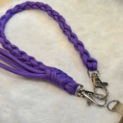 パラコード パープル ハンドストラップ カメラストラップ カメラストラップ ハンドメイド