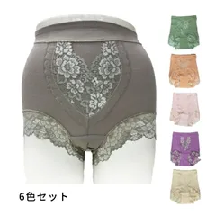 下腹すっきり安心ガードルショーツ6色組 ガードルショーツ 吸水パッド ぽっこり 下腹 補整下着 エチケットショーツ 尿モレ 対策 ガードル 綿混 セット 女性 レディース 6色セット