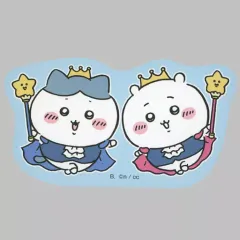 【中古】シール・ステッカー 02.ちいかわ＆ハチワレ(背景ブルー/王様) 「ちいかわ ダイカットステッカーセット4」