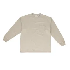 ☆ 96.GREIGE ☆ Sサイズ ☆ Goodwear 袖リブ ポケット付き BIG Tシャツ メンズ 長袖tシャツ BIGTシャツ 男性 ロングスリープ ポケット付 袖リブ 長袖Tシャツ 長そで 無地 シンプル ビッグシルエット ビッグＴシャツ