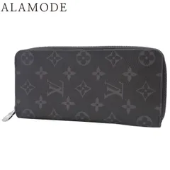 LOUIS VUITTON(ルイ・ヴィトン) モノグラムエクリプス ジッピーウォレット・ヴェルティカル ロングウォレット ラウンドファスナー 長財布 ブラック黒 グレー シルバー金具 M62295 メンズ 40802158703【中古】【アラモード】