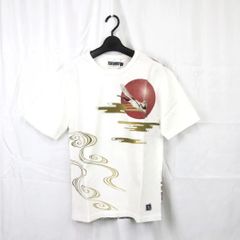 F-0079　 胤富仁帝　綿100％　半袖Tシャツ　鶴 刺繍　Mサイズ