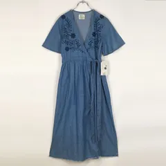 【新品タグ付き】 LBC デニム刺繍ガウン ロングワンピース