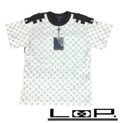 ■未使用■　ルイヴィトン Tシャツ トップス レディース ホワイト ブラック モノグラム コットン 綿 #M 1A8TLJ 箱 【321122】1のサムネイル