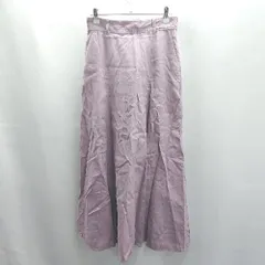 ◇ ⊂ SLOBE IENA スローブ イエナ 麻100% ロング フレア スカート サイズ38 ラベンダー系 レディース E  【1503310009521】