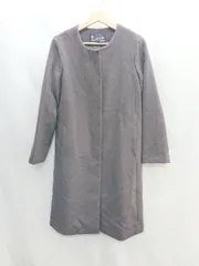 ■ URBAN RESEARCH 長袖 ノーカラーコート サイズF パープル レディース E  【1406050097547】