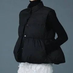 PaDD パッド ペプラムダウンベスト ジレ ベスト アウター