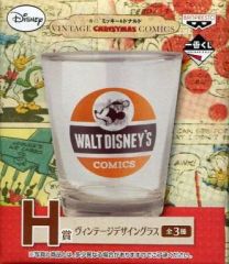 [중고] 글라스 (캐릭터) 미키 빈티지 디자인 글라스 [이치 반 쿠지 미키 & 도널드 VINTAGE CHRISTMAS COMICS] H 상