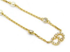美品 Christian Dior ディオール ■ Clair D Lune クレール ディー リュヌ ネックレス レジンバール ラインストーン レディース□7D