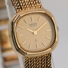 美品 電池交換済 SEIKO EXCELINE エクセリーヌ 2Pダイヤ 1F20