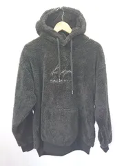 ◇ ⊇ KAPPA カッパ 長袖 ボア プルオーバーパーカー サイズL ブラック メンズ E  【1411070017048】