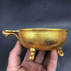 銅器 花開富貴杯 客間 玄関 装飾品 工芸品 置物 - メルカリ