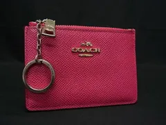 ■美品■ COACH コーチ 52394 レザー フラグメントケース コインケース コインパース 小銭入れ 定期入れ レディース ピンク系 DG6139