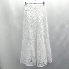 ◇ Θ HALUHIROINE ハルヒロイン レース ロング マーメイド スカート サイズF ホワイト レディース E  【1503310000122】