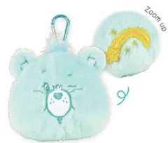 ティ 【送料無料】【ケアベア】【CAREBEARS】カラビナ付きぬいぐるみファスナーポーチ【ウィッシュベア】【クマ】【動物】【アニマル】【アメキャラ】【ポーチ】【ケース】【小物入れ】【コインケース】【小銭入れ】【収納】【雑貨】【グッズ】【かわいい】