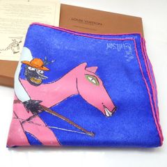 LOUIS VUITTON ルイヴィトン スカーフ ウィリアムウィルソン 美品 箱付 中古 / ◆送料無料◆ 質屋-6461