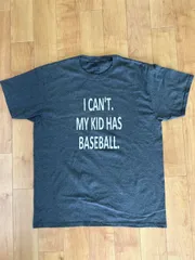 英字Tシャツ　グレー　古着   T-4