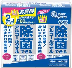 【３セット】除菌アルコールタオル詰替８０×２個 【 大王製紙 】 【 ウェットティッシュ 】