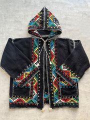 all hand embroidery hooded coat