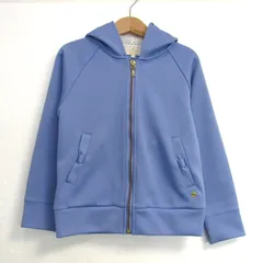 ケイトスペード パーカー トップス ジップアップ スウェット キッズ 女の子用 120サイズ 水色 Kate Spade 【中古】