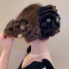 【在庫処分】大きめヘアピン ヘアアレンジアクセント 髪飾り クリップ 韓国風 髪留め シンプル ヘアバレッタ パールヘアピン おしゃれ ヘアピン 贈り物 バナナクリップ ヘアクリップ レディース用 バンスクリップ (11cm) 2個セット