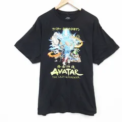 XL/古着 半袖 Tシャツ メンズ アニメ ニコロデオン アバター 伝説の少年アン コットン クルーネック 黒 ブラック 25aug25 中古