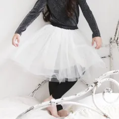 ☆ ホワイト ☆ 140cm ☆ ルイーズスカートパンツ スカート キッズ 女の子 スカートパンツ 54012202 スカッツ レギンス付きスカート チュールスカート チュチュスカート ふんわり フォーマル パーティー 大人っぽい かわいい オシャレ おしゃれ