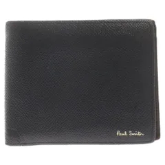 Paul Smith (ポールスミス) エンボスレザー コンパクトウォレット 二つ折り財布 ネイビーのサムネイル