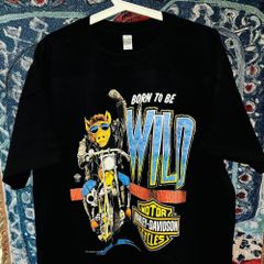 バイク ハーレー ティーシャツ 半袖 メンズ ヴィンテージリプリント 黒  Harley-Davidson 半袖 Tシャツ 新品 XL 2XL リプリント レトロ 個性的 奇抜  攻め 前衛的 ビンテージリプリント vintage riprint 古着