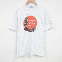 XL/古着 へインズ 半袖 ビンテージ Tシャツ 80s ロブスター コットン クルーネック 薄グレー 霜降り 25jun23 中古 メンズ