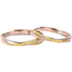 ペアリング 指輪 カップル リング シルバー925 ２個セット フリーサイズ 調整可能 レディース メンズリング エンゲージリング 結婚指輪 婚約指輪 細身 アクセサリー シンプル ジュエリー プレゼント妻 彼女 誕生日 ギフト ボックス付き (モ