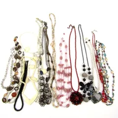 ネックレス 16点セット ストーン ビーズなど ヴィンテージ アクセサリー まとめて 大量 レディース 【中古】