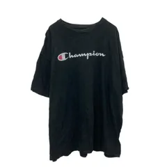 Champion 半袖 ロゴTシャツ 3XL ブラック チャンピオン プルオーバー カットソー ビッグサイズ 古着卸 アメリカ仕入 a704-6091