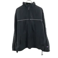 チャンピオン 長袖 ジップジャケット XL ブラック系 Champion メンズ 古着 【240213】