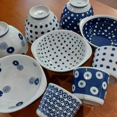 Indigo Japan インディゴジャパン　食器3セット　飯碗　　耳付鉢　スープ皿　カップ　そば猪口