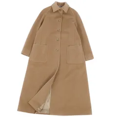 【美品】MaxMara マックスマーラ アルパカシャギーロングコートキャメル44 現行MaxMara☆アルパカシャギーロングコート☆ビックカラー☆キャメル