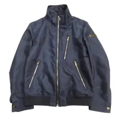 新品同様 BLACK LABEL CRESTBRIDGE ブラックレーベル クレストブリッジ ZIP UP JACKET ジップアップ ジャケット チェック M ネイビー メンズ 古着 中古 USED