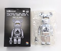 空山基 ベアブリック BE@RBRICK XLARGE(R) × HAJIME SORAYAMA 100％ & 400％ SILVER